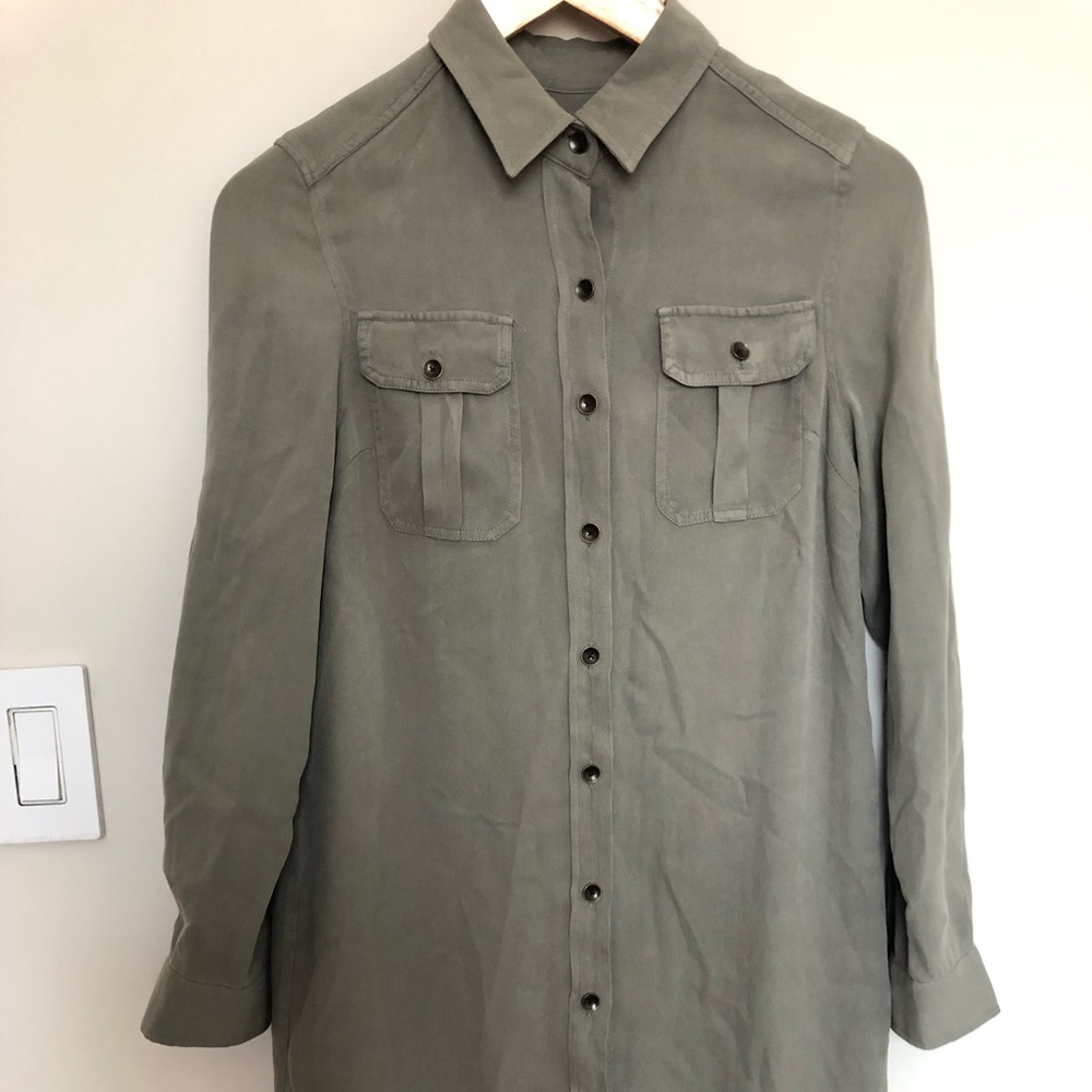 Anthropologie Odille Tunic in Olive - size XS